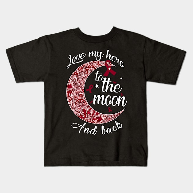 love sickle cell hero to the moon Kids T-Shirt by TeesCircle